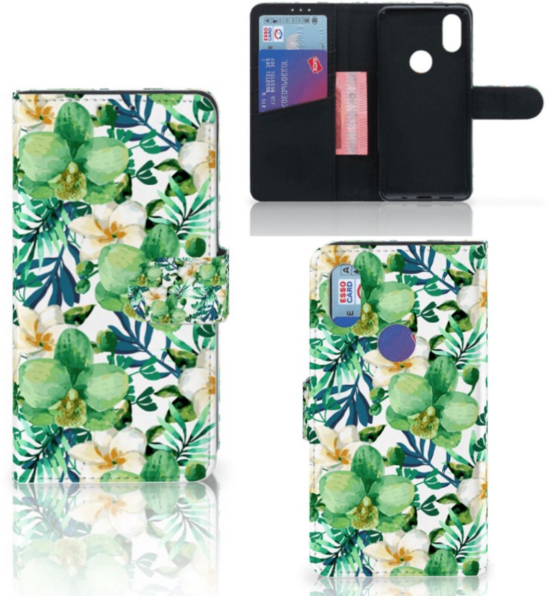 Xiaomi Mi Mix 2s Hoesje Orchidee Groen