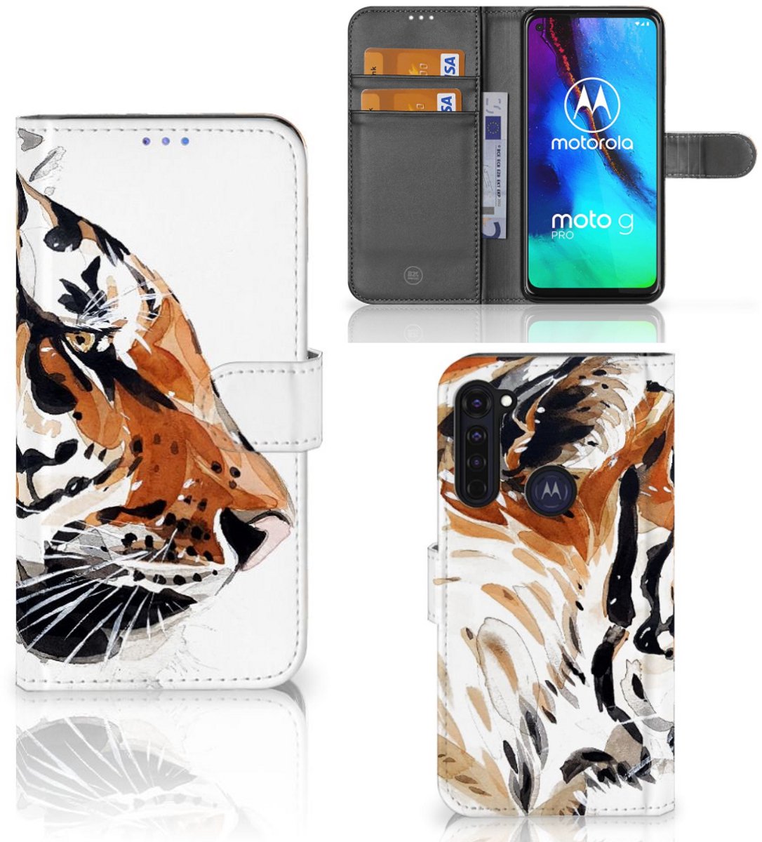 Hoesje Motorola Moto G Pro Watercolor Tiger