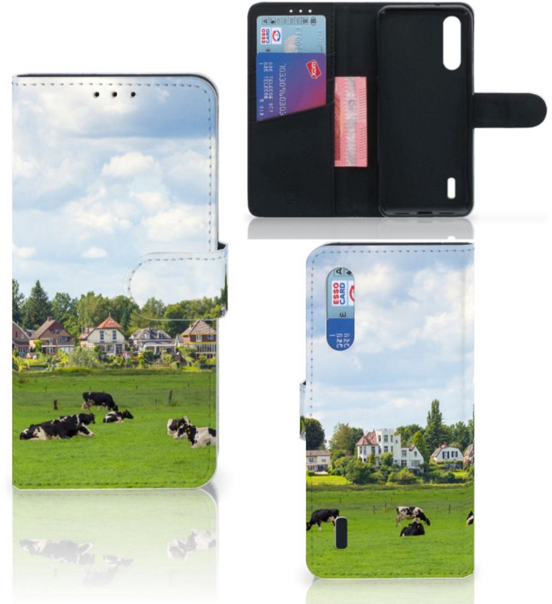 Xiaomi Mi 9 Lite Telefoonhoesje met Pasjes Koeien