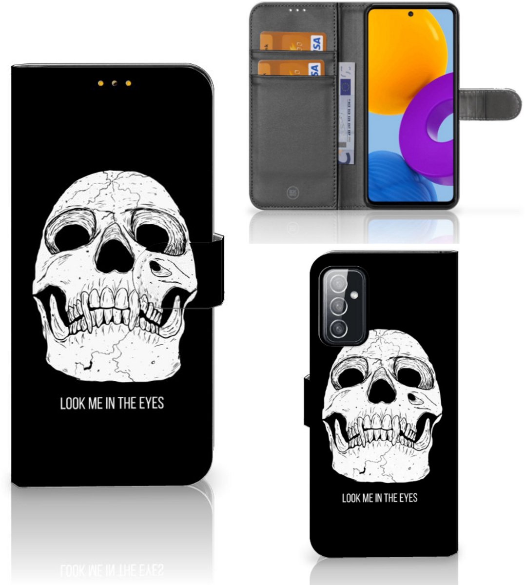 Telefoonhoesje met Naam Samsung Galaxy M52 Skull Eyes