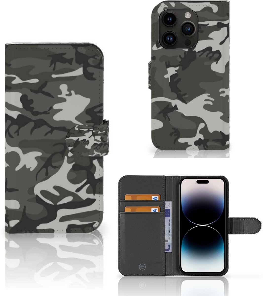 iPhone 15 Pro Telefoon Hoesje Army Light