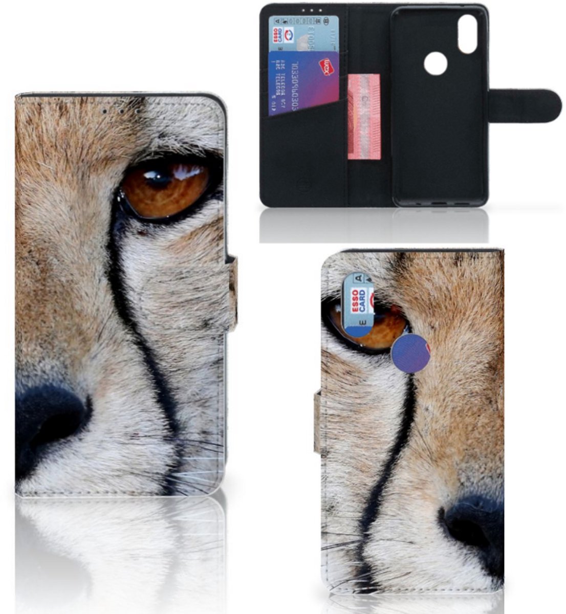 Xiaomi Mi Mix 2s Telefoonhoesje met Pasjes Cheetah