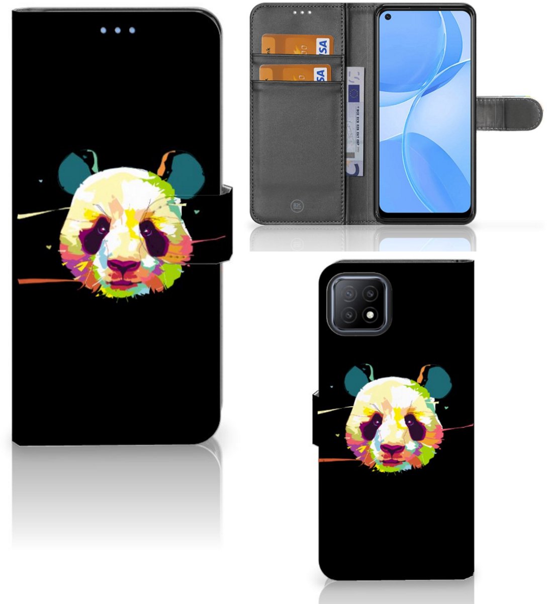 OPPO A73 5G Leuk Hoesje Panda Color