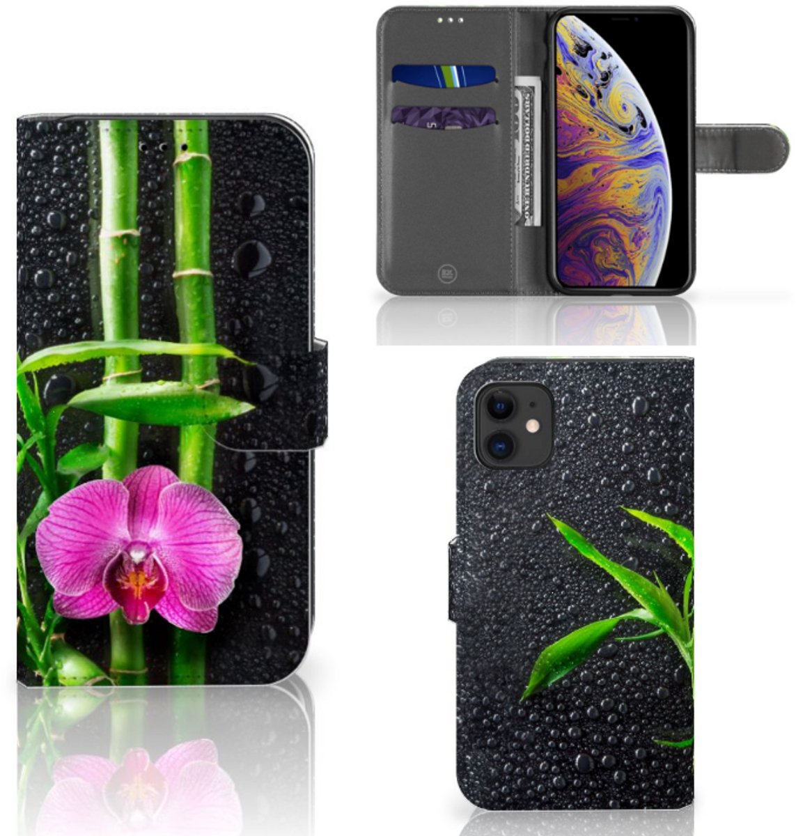 Book Case voor Apple iPhone 11 Hoesje Orchidee
