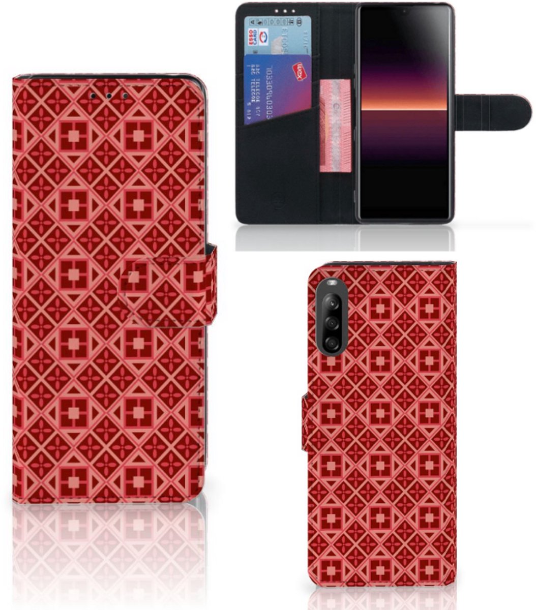Sony Xperia L4 Telefoon Hoesje Batik Rood