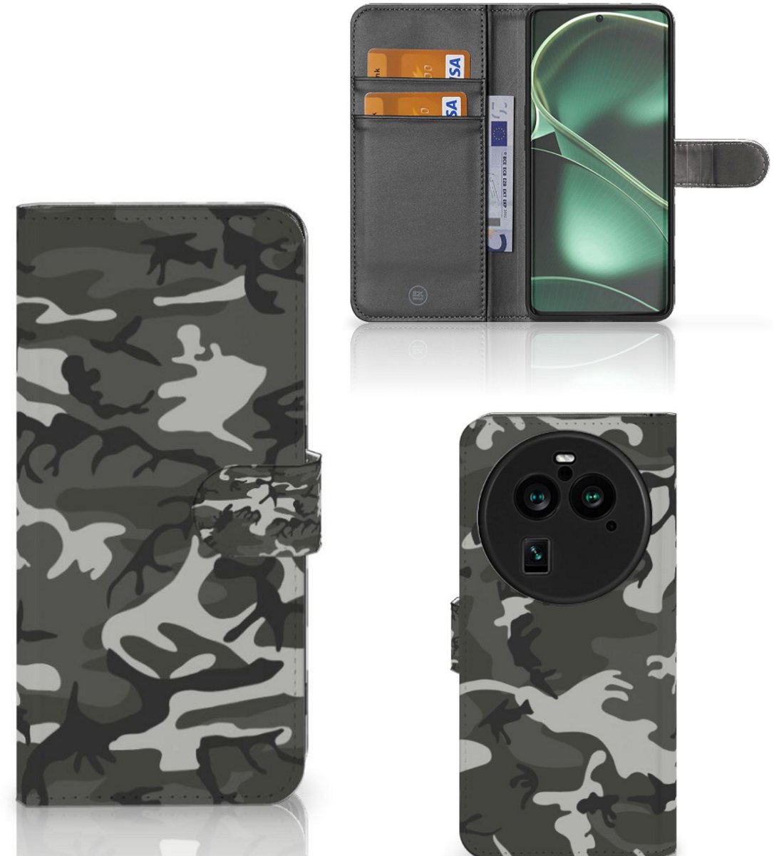 OPPO Find X6 Pro Telefoon Hoesje Army Light