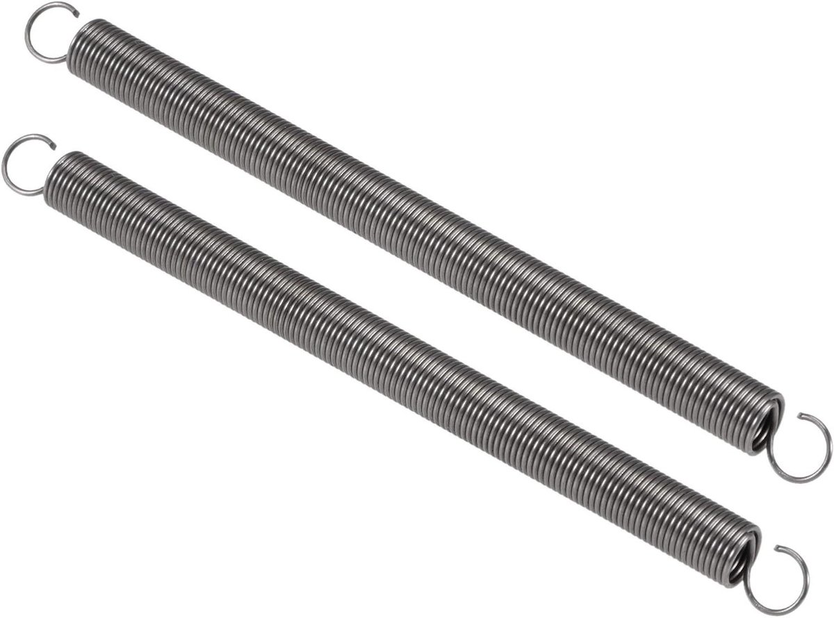 Drukveer Verenstaal - Verlengveer Spiraalveer - Machines Repareren - 1 mm Draaddikte - 255 mm Lengte - Grijs