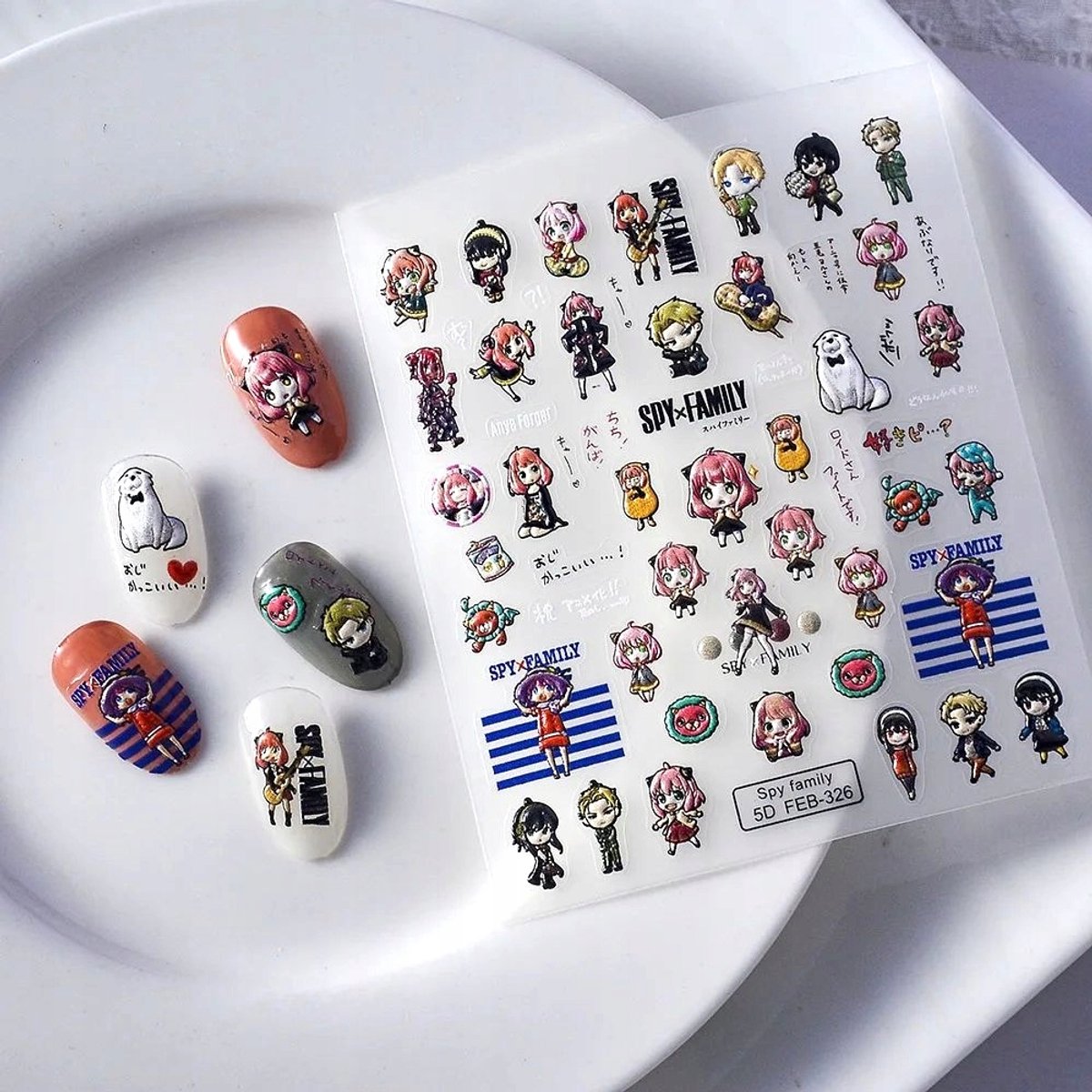 Frezarkowo - 3D Nagel Stickers - Manga Anime - Kleurrijke Ontwerpen