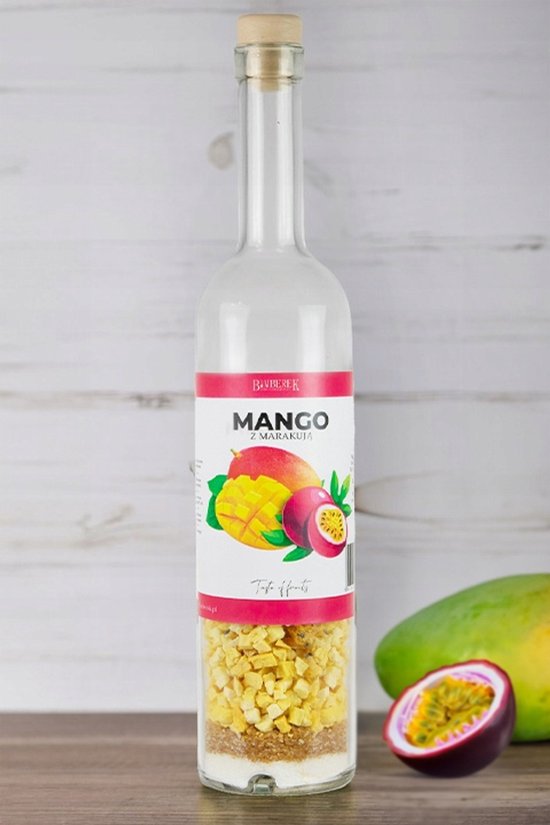 Bimberek - Własna Nalewka - Mango en Marakuja - 500ml - Liofilizowane Owoce — afbeelding 3