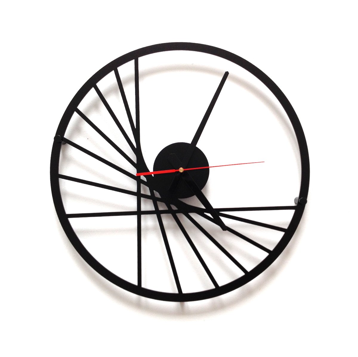 Decorizzly Geomic Serie - Wandklok - 40 cm - Zwart - Quartz Mechanisme