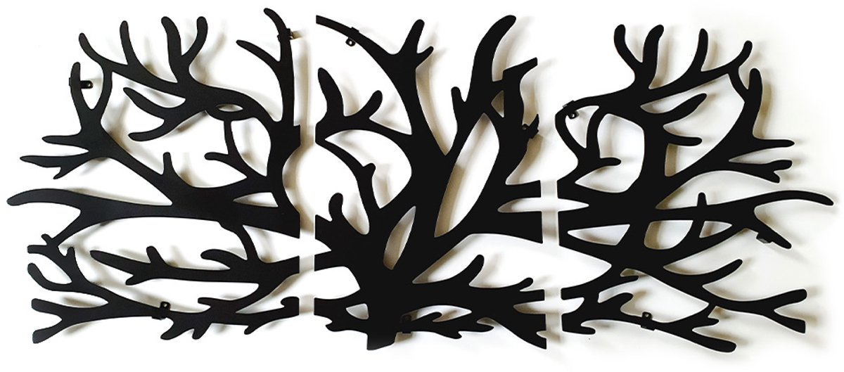 Decorizzly True Tree - Wandkapstok - 1340mm - Stalen Driehoekig - Meerdere Haken
