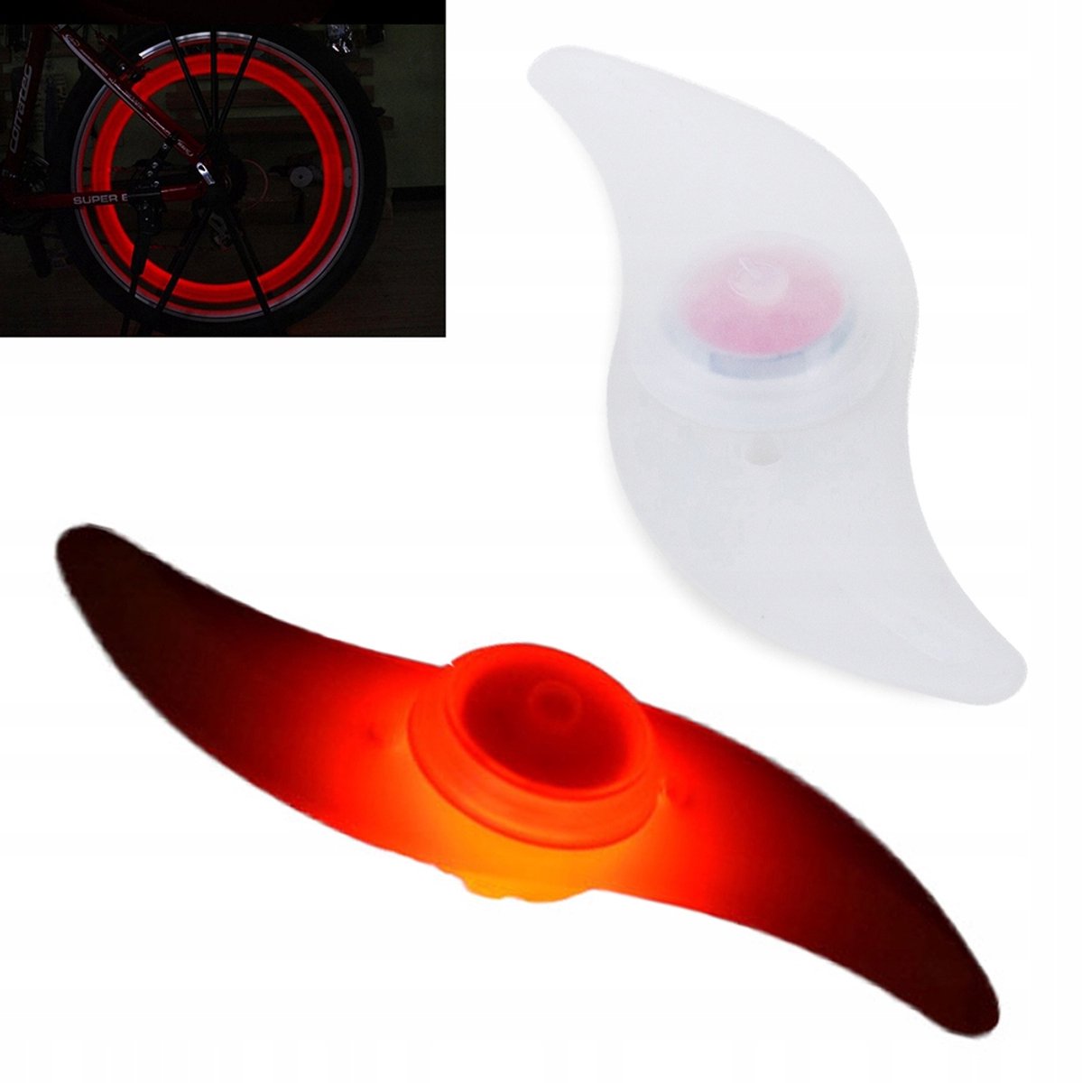 NAKŁADKA LED YY601 - Rood - Verlichting - Fiets