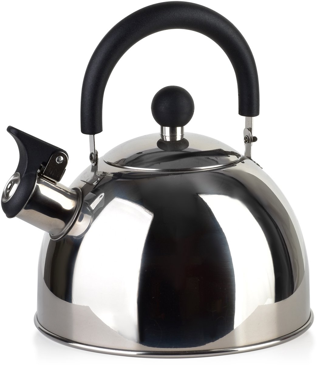 Curt Silver - Traditionele Waterkoker - 2,0L - Roestvrij Staal - Ergonomisch Handvat