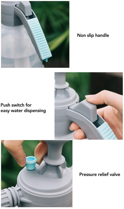 NTH products- Handdrukspuitfles 2 Liter - Tuinsproeier - Pompsproeier - Onkruid Sproeien - Huisreiniging - Lekvrij PP-materiaal - Drukspuit van Nth Products — afbeelding 5