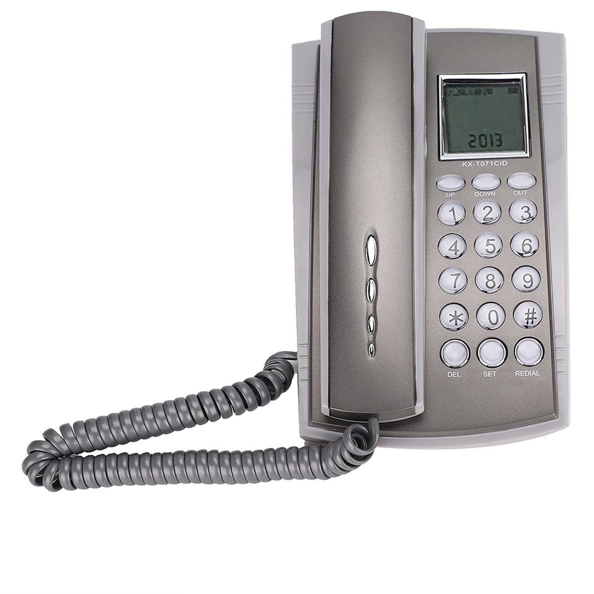 MTTproducts- Bedrade Telefoon met Nummerherkenning - Vaste Telefoon - Aan de Muur Monteerbaar - Voor Thuis/Hotel - Grijs