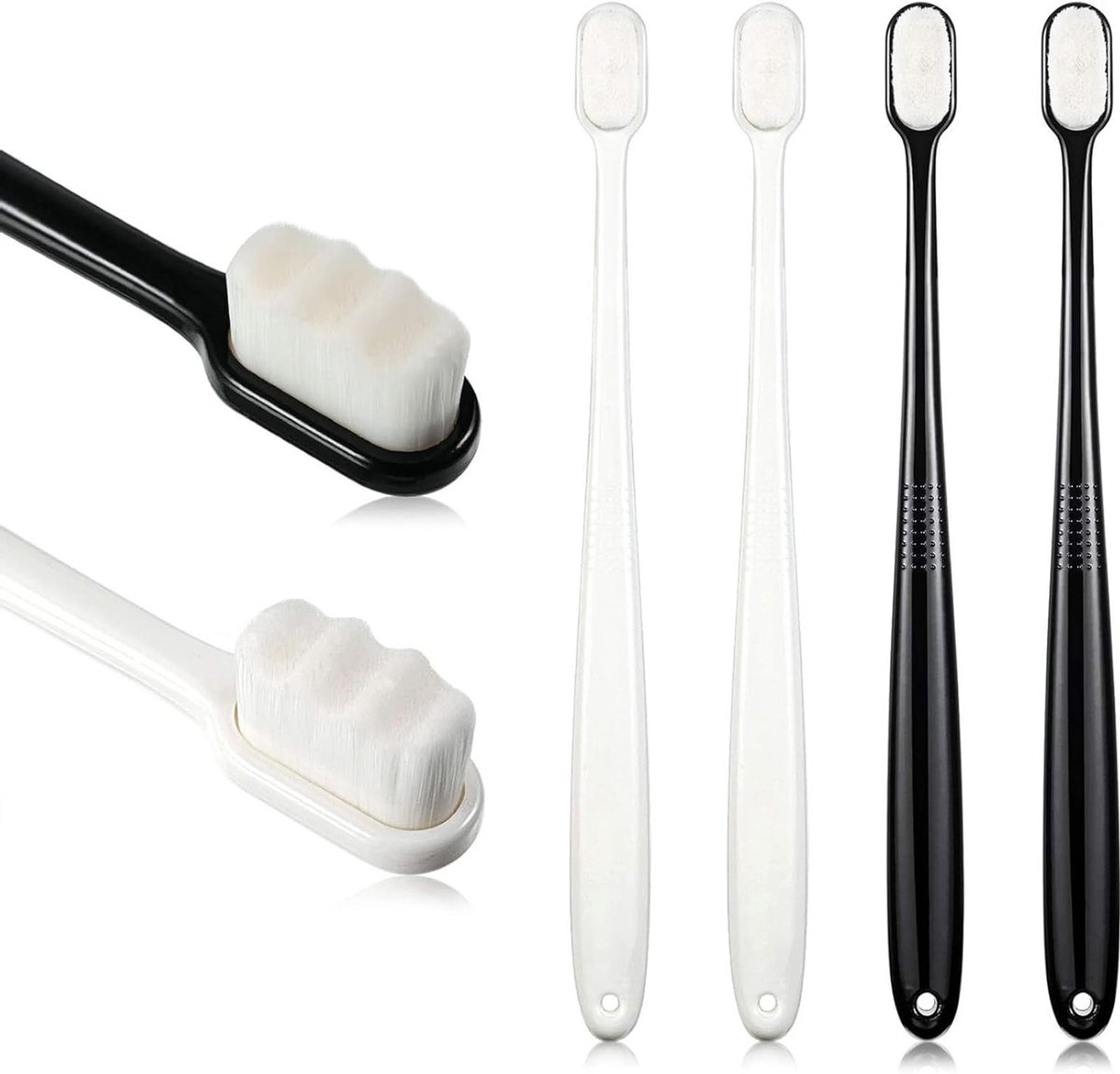 Solidchoice - Ultra Zacht Nano Tandenborstel Set van 4 Stuks