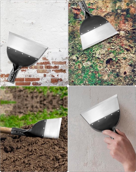 Allecto - Reinigingsschop - Tuinschep - Sterk en duurzaam - 23 cm - Vervangingskop - Tuingereedschap - Geschikt voor onkruidbestrijding van Merkloos	 — afbeelding 3