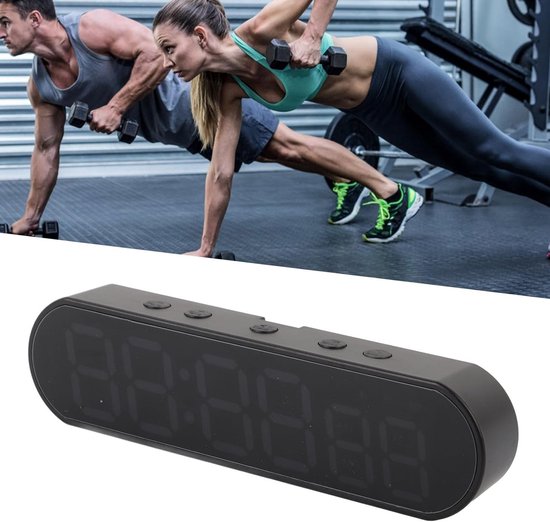 Draagbare Fitness Timer met LED Scherm, Interval Timer voor Thuistraining, Oplaadbare 1000mAh en Batterijherinnering — afbeelding 5