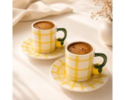 Bavary Amalfi Lemon Espressokoppenset - 12-delig - 90 ml