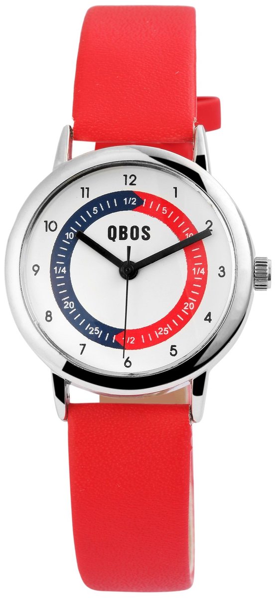 QBOS QBOS kinderhorloge 4900003 QBOS kinderhorloge met imitatieleren band