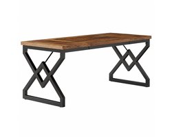Celestul Directiebureau 160x70 cm – Groot Bureau met Extra Verdikt Houten Tafelblad en Metalen Frame – Computerbureau voor Kantoor, Thuiswerkplek en Gaming