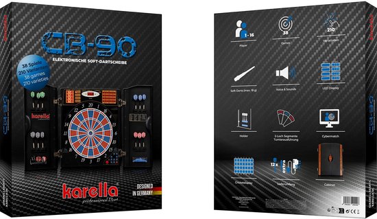 Karella - CB-90 Elektronisch Dartbord - Darts van Karella — afbeelding 3