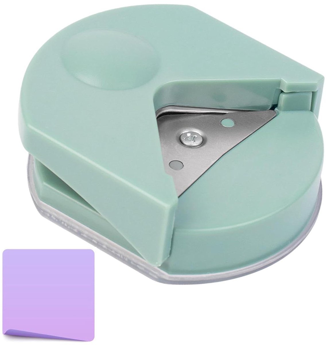 Hoekpons - Papier snijder - Papier projecten - Ingebouwde opvangbak - 4 mm radius - Morandi Groen