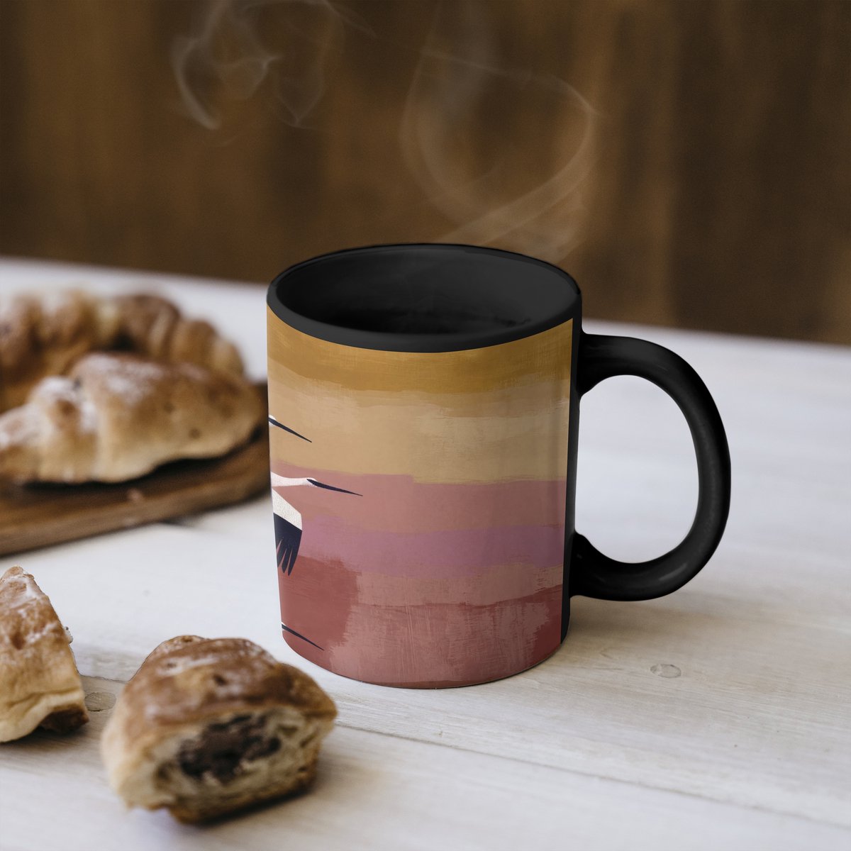 Magische Mok - Foto op Warmte Mokken - Koffiemok - Vogels - Snavel - Abstract - Magic Mok - Beker - 350 ML - Theemok