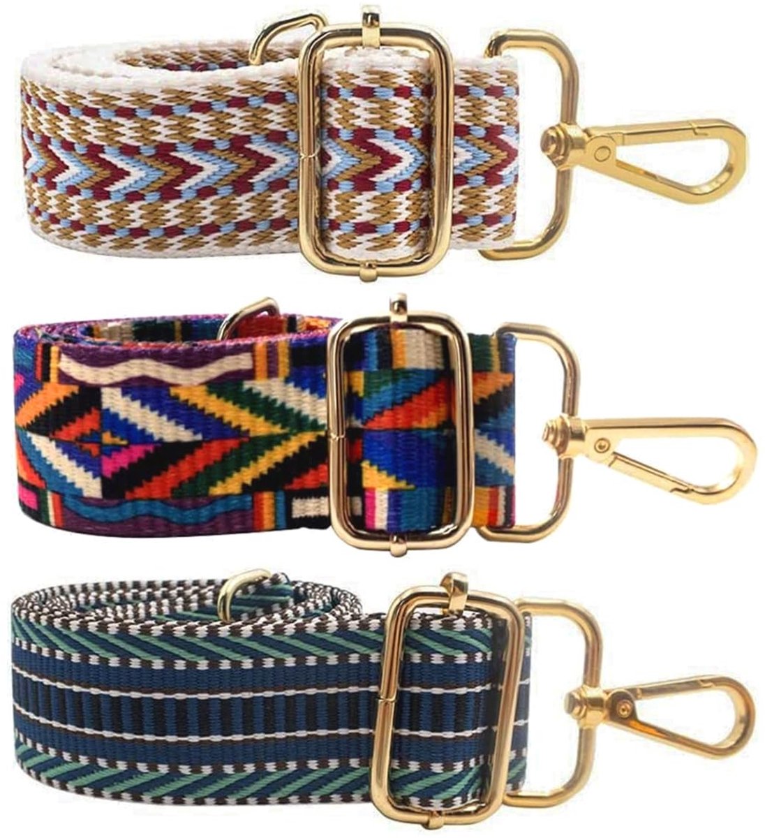 Dailygoods- Schouderband Verstelbaar 3,8 cm - Schouderband voor Tas - Tassenriem - Tashengsel - Polyester - 3 Stuks