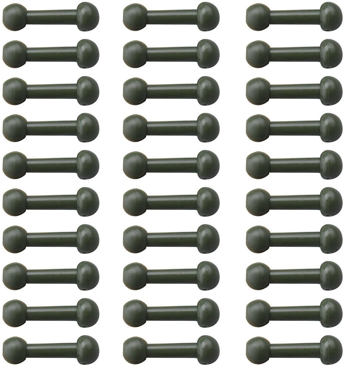 Dailygoods- Vissen Accessoires 80 Stuks - Chod Kralen - Helikopter Rigs - Lijn Protector - Groene Kralen - Duurzaam Kunststof 18x6mm - Visaccessoires