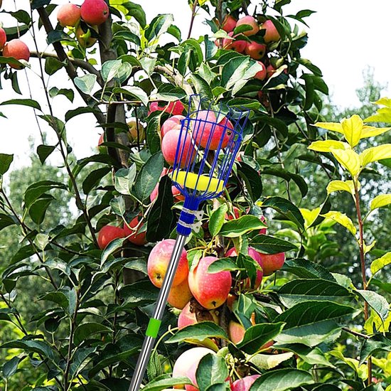 Fruitplukker - Plukstok mand - Fruit oogsten - Telescopische steel - Tot 4 meter - Oranje — afbeelding 4