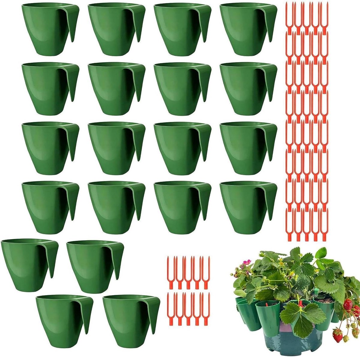 Vermeerderingspotjes Aardbeien - Kweekset Zaailingen - Planten Vermeerderen - Verbeterde L