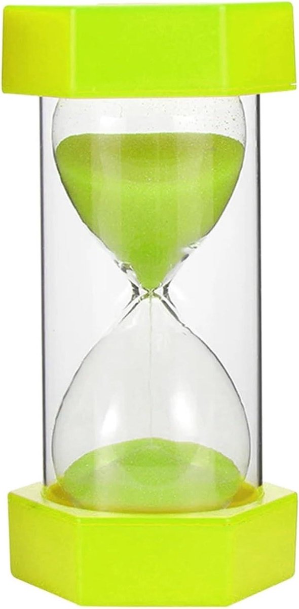 Zandloper Set - Zandklok Timer - Tijd Beheer - Visuele Tijdindicator - 30 Minuten - Groen