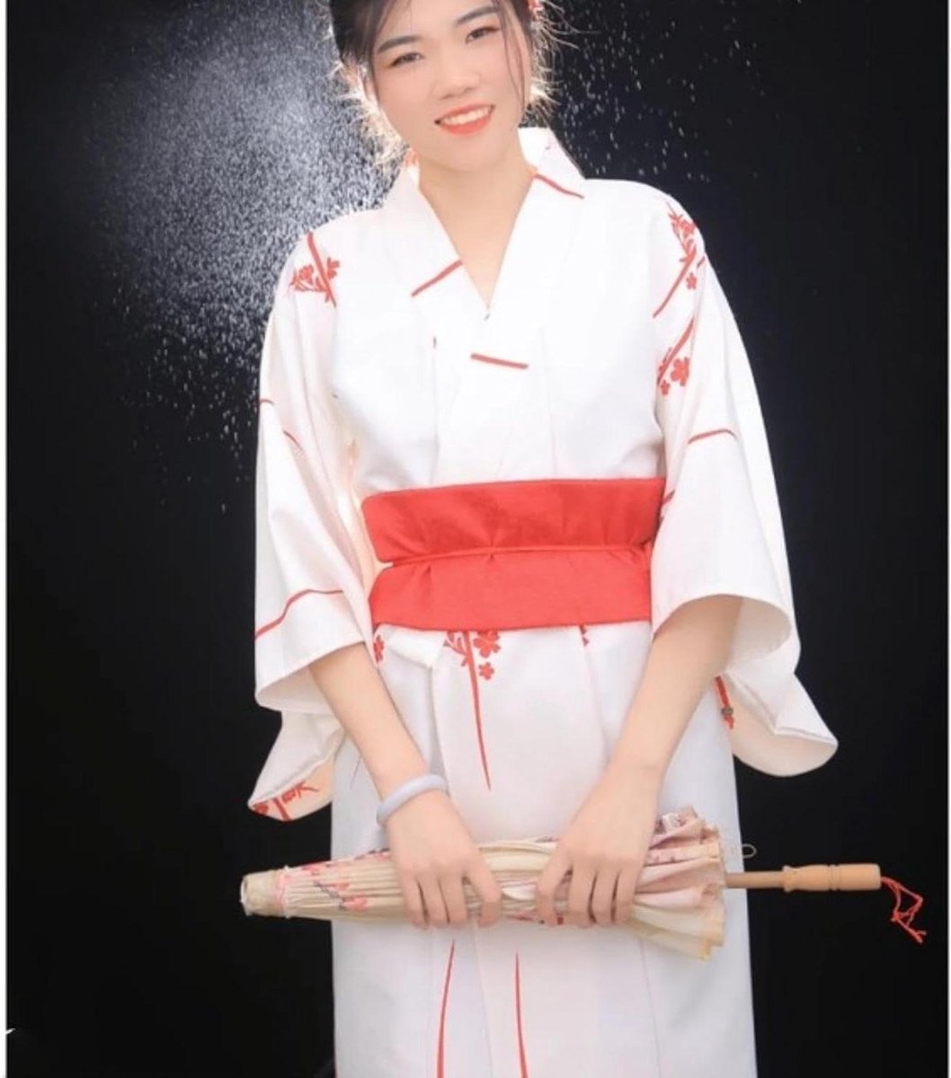 Dames Kimono - Japans Gewaad - Feestkleding - Luchtig Polyester - One Size - Rood