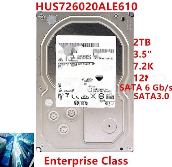 Interne Harde Schijf - Opslag Schijf - Data Opslag Uitbreiden - Enterprise Class Betrouwbaarheid - 2 TB - Grijs van Interne Harde Schijf — afbeelding 3