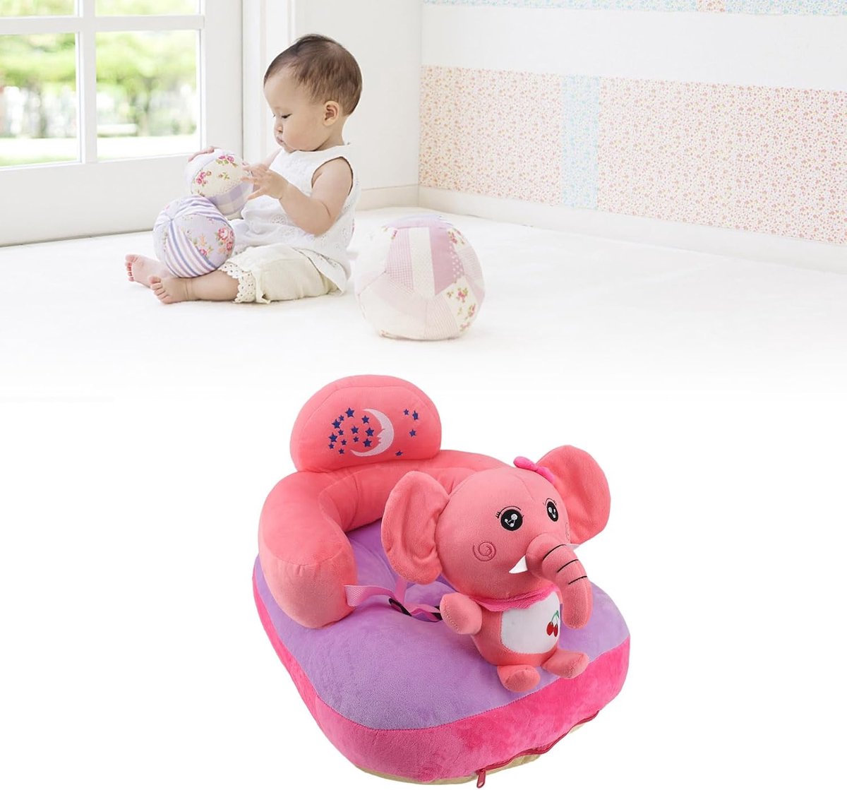 Baby Zitleer Stoel - Peuter Stoel - Baby Zitten Leren - Antislip & Kantelproof thumbnail 4