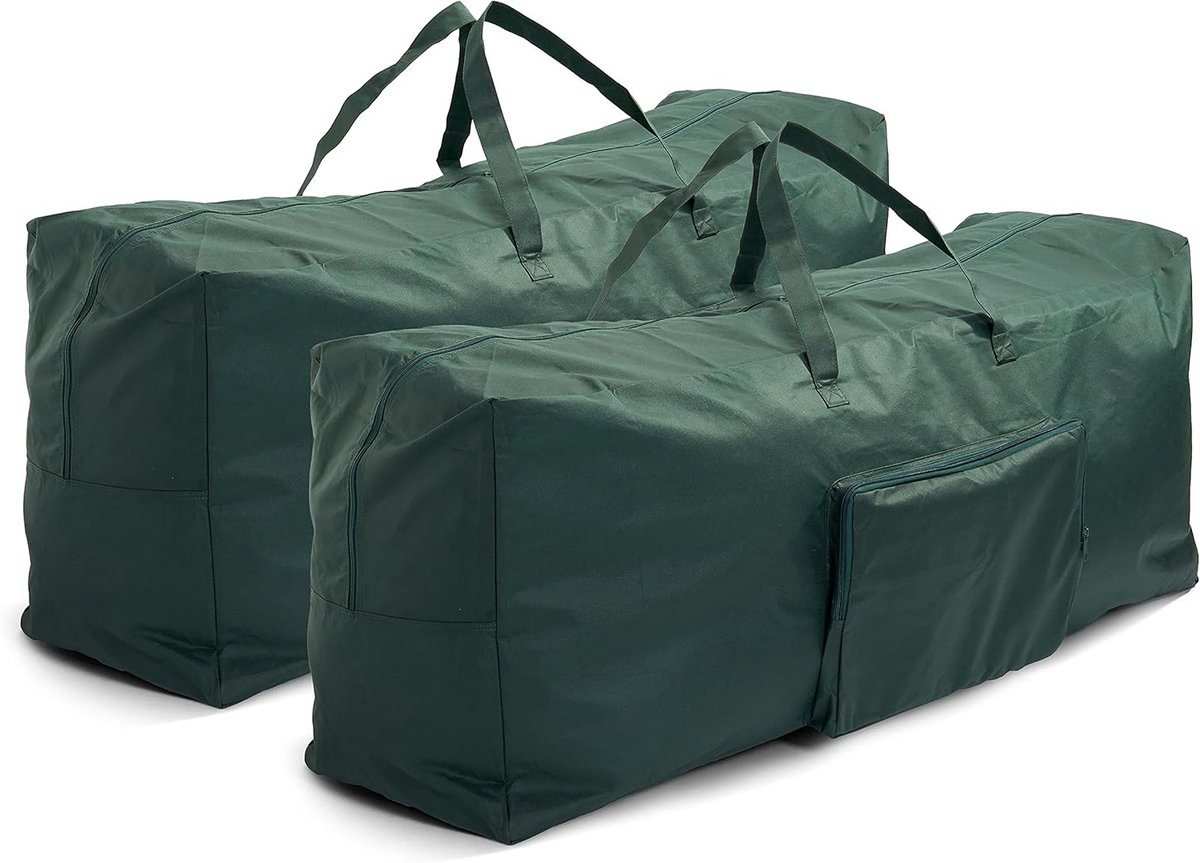 Grote Opbergzakken voor Kerstbomen en Versieringen - Dubbele Rits, Sterk 210D Polyester, Ideaal voor Kerstdecoratie (120x50cm)