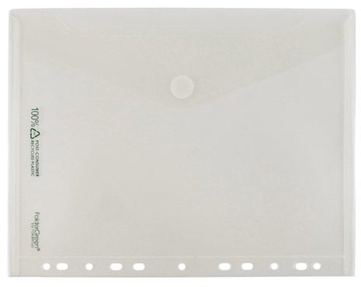 Enveloptas Foldersys A4 PP Foldergreen transp 11gaats