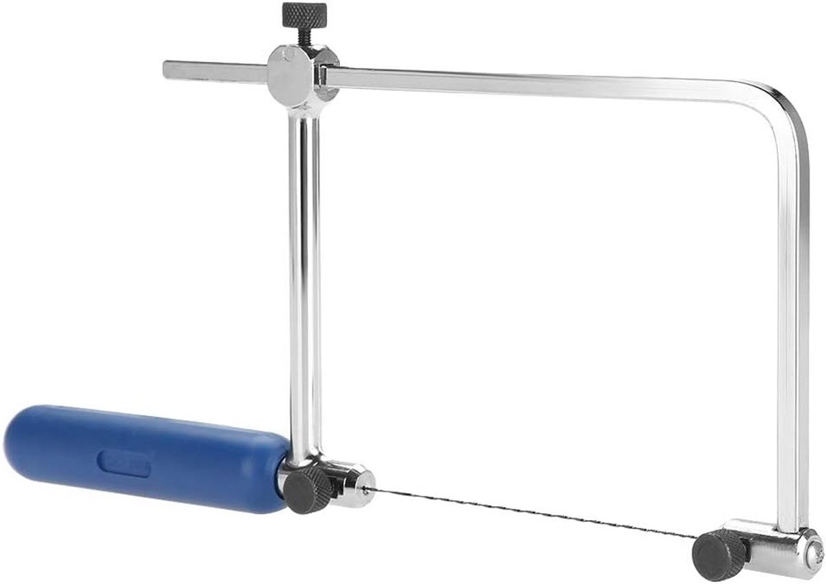 Verstelbaar Zaagframe met 6 Spiraalzaagbladen voor Houtbewerking, Glas en Metaal, Perfect voor Juwelen en Precisiewerk