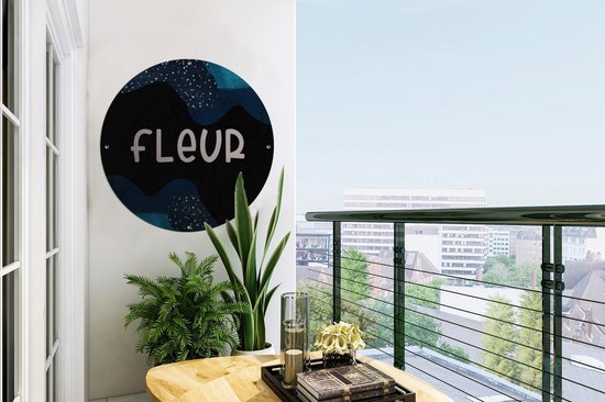 Garden Circle Fleur - Pastel - Fille - 60x60 cm - Affiche de Jardin Ronde - Extérieur