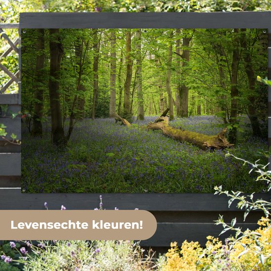 Décoration murale Fleurs - Forêt - Blauw - 180x120 cm - Poster jardin - Toile jardin - Poster extérieur
