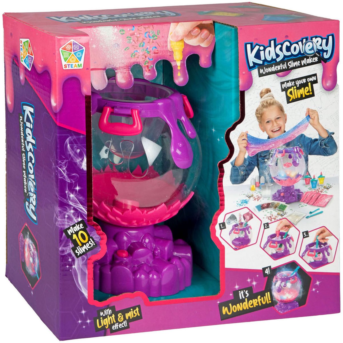 Kidscovery Magisch Slijm Glazen Bol met Licht