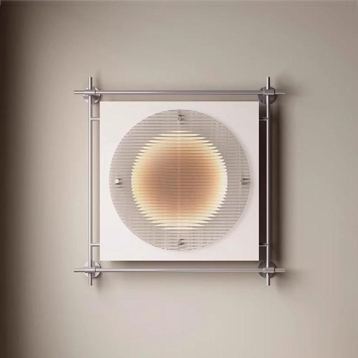 LED Wandlamp Vierkant - Sfeerlicht Muurlamp - Woonruimte Verlichten - Scandinavisch Design - 32 x 32 cm - Niet gespecificeerd