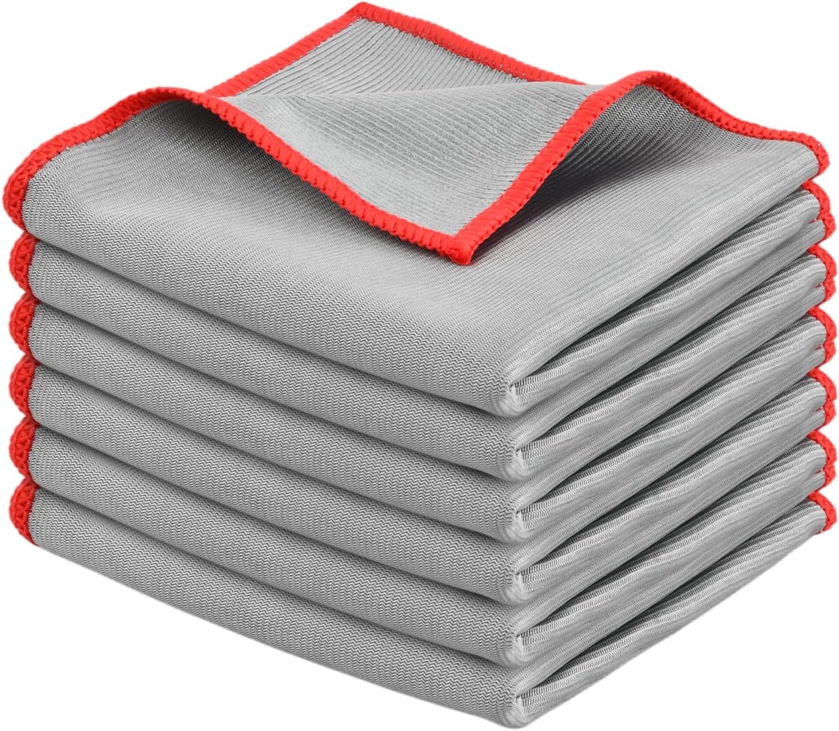Set van 6 Microvezeldoeken - Streeploos & Pluisvrij Schoonmaken