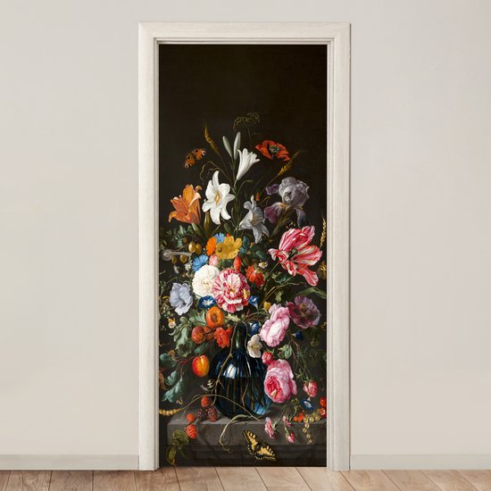 Autocollant de porte Vase avec fleurs - Jan Davidsz de Heem - Art - 85x205 cm - Poster de porte