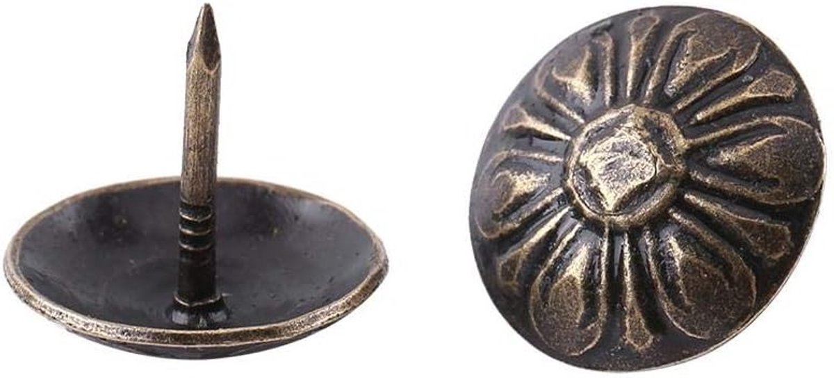 Decoratieve Spijkers voor Meubels, 100 Stuks Vintage Bronzen Tack Studs voor Sofa, Schoenen en Deuren