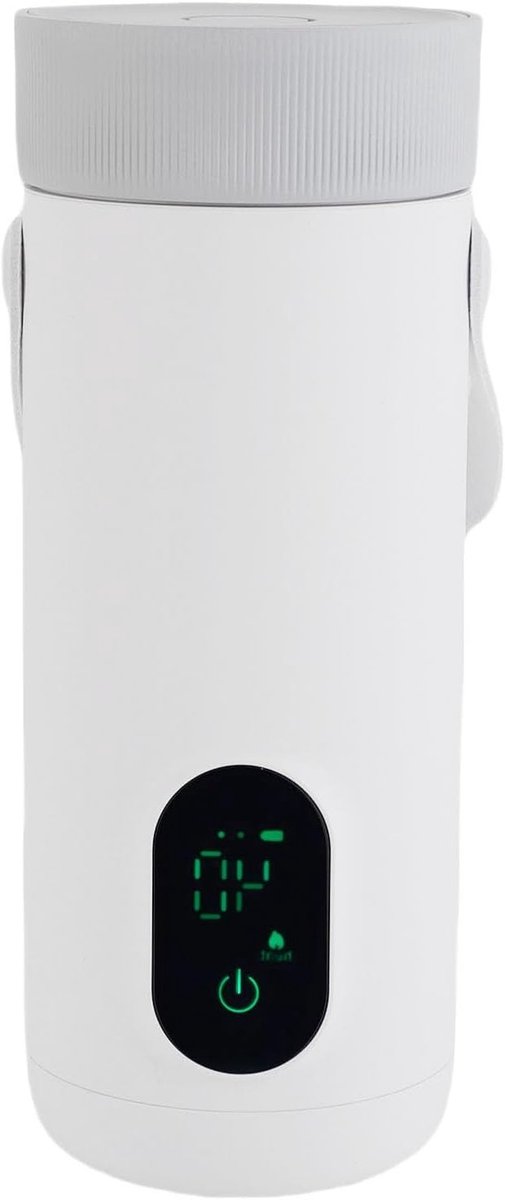 Draagbare Elektrische Waterkoker 350Ml van RVS met 27000mAh Batterij, USB Voeding voor Auto, Kamperen en Wandelen, Ideaal voor Koffie, Thee en Melk