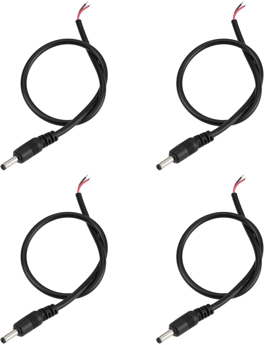 Dailygoods - 4 Stuks Mannelijke Plug Connector Pigtail voor Elektronische Projecten