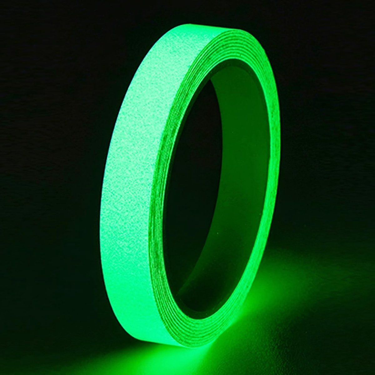 Dailygoods - Dailygoody - Fluorescerende Plakband - Veiligheid - 10m x 1cm - Groene Luminous Tape - Glijdende Verlichting - Geschikt voor Binnen en Buiten