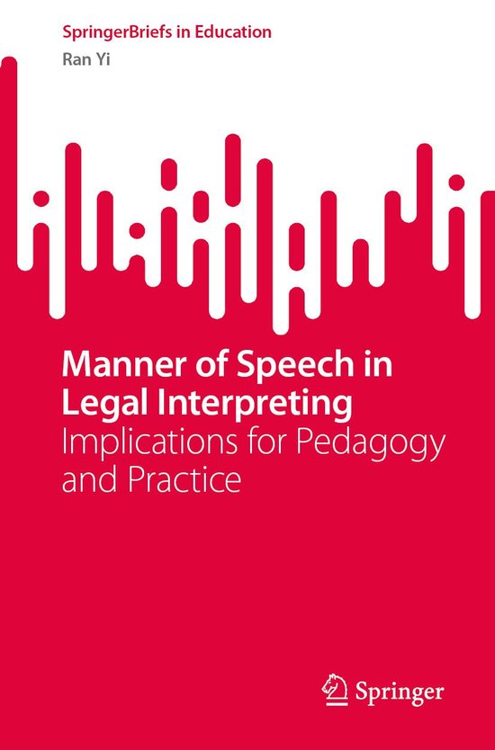 Education (R0) - Manner of Speech in Legal Interpreting - cover